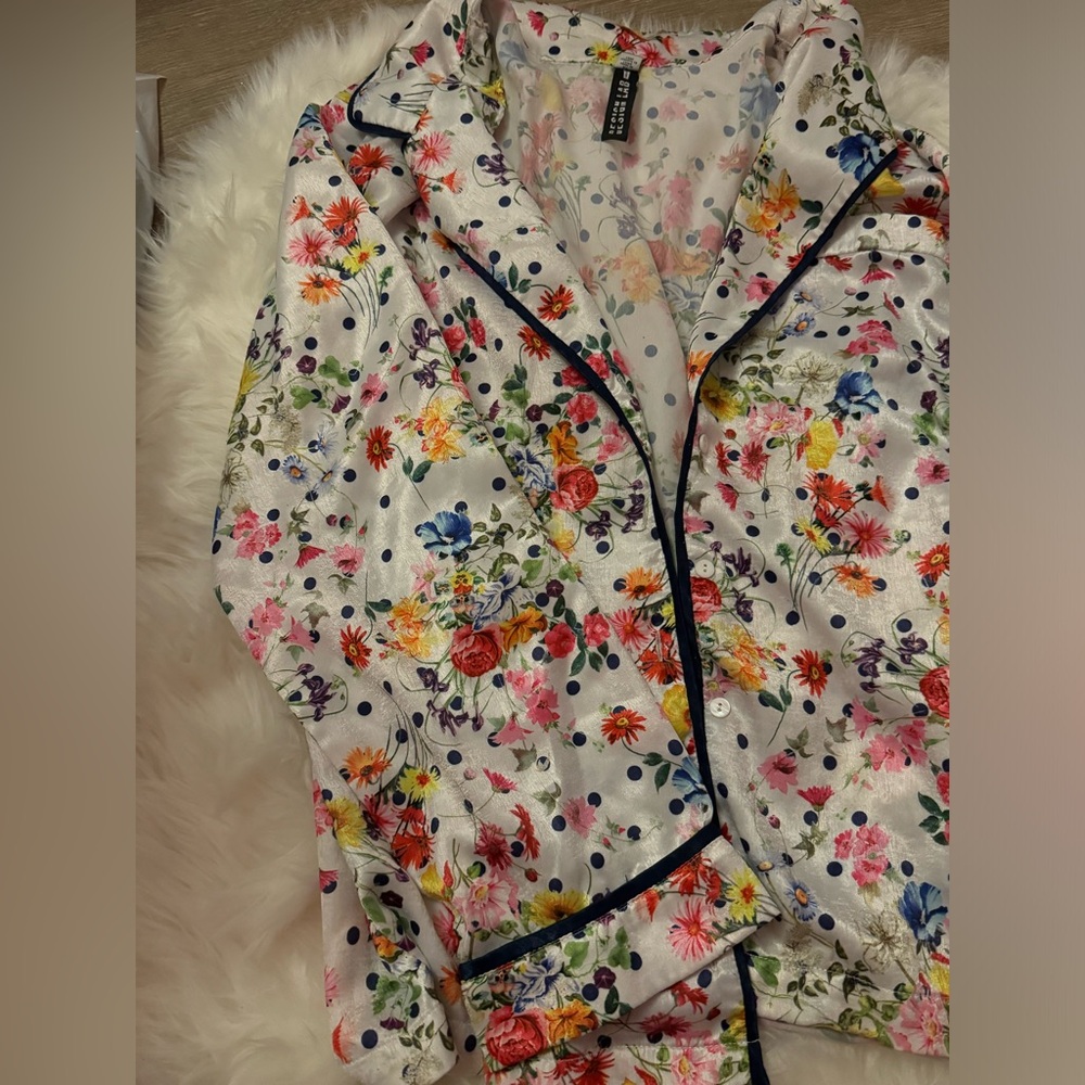 Silk floral top